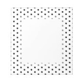 Simple Polka Dot Black en White Pattern Notitieblok (Voorkant)