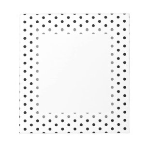 Simple Polka Dot Black en White Pattern Notitieblok