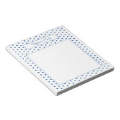 Simple Polka Dot Blue op maat van de dunne rand Notitieblok (Schuin)