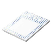 Simple Polka Dot Blue op maat van de dunne rand Notitieblok (Gedraaid)