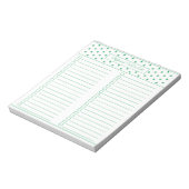 Simple Polka Dot Green Two Column To Do Checklist Notitieblok (Gedraaid)