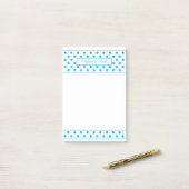 Simple Polka Dot Sky Blue op maat Post-it® Notes (Op bureau)