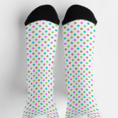 Simple Polka Dots Pattern Personalized White Sokken (Top)