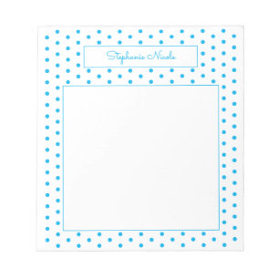 Simple Polka Sky Blue op maat gemaakt Notitieblok