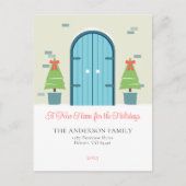 Simple porte avant de Noël Déménagement Faire-part (Devant)
