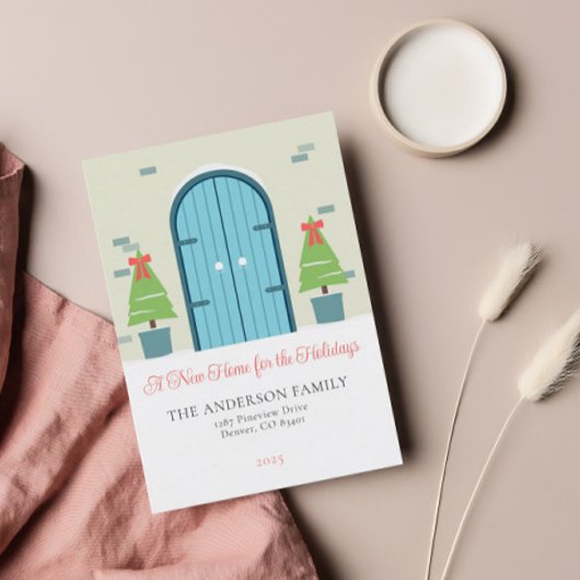 Simple porte avant de Noël Déménagement Faire-part