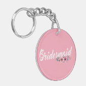 Simple porte-clés calligraphié pour demoiselle d'h (Devant gauche)