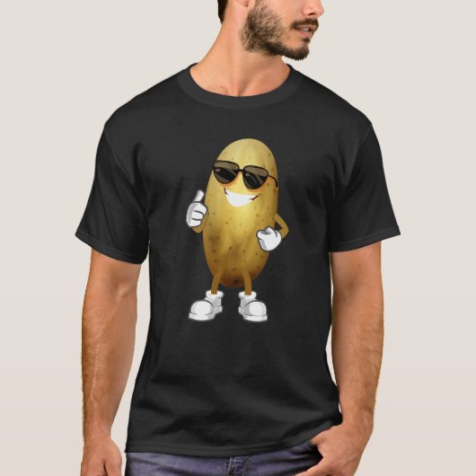 Simple Potato Costume Vegetable Potato   Gardener T-shirt (Voorkant)