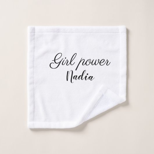 simple pouvoir minimal des filles ajouter le nom t (Gant de toilette)