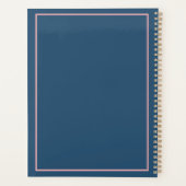 Simple Preppy Navy rose et crème Monogramme (Dos)