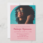 Simple Preppy Photo Graduation Invitation (Dos)