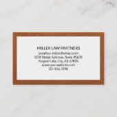 Simple procureur de luxe à Carte de visite de droi (Dos)