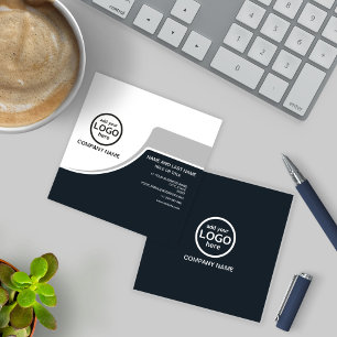 Simple Professional 2 kleuren voeg uw logo toe Vierkante Visitekaartje