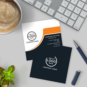 Simple Professional 2 kleuren voeg uw logo toe Vierkante Visitekaartje