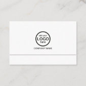 Simple Professional Black and White voeg uw Logo t Visitekaartje (Achterkant)