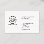 Simple Professional Black and White voeg uw Logo t Visitekaartje (Voorkant)