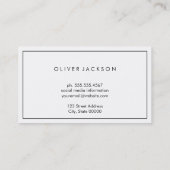 Simple Professional Black White-minimalist Visitekaartje (Achterkant)