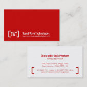 Simple professionnel rouge carte de visite (Devant / Derrière)
