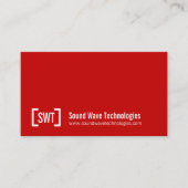 Simple professionnel rouge carte de visite (Devant)