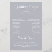 Simple programme de mariage floral Bouquet (Dos)