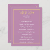 Simple programme de mariage WE DO (Devant / Derrière)