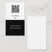 Simple Promotional QR Code Business Cards Vertical Visitekaartje (Voorkant / Achterkant)