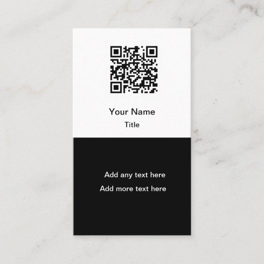 Simple Promotional QR Code Business Cards Vertical Visitekaartje (Voorkant)