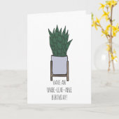 Simple Punny Snake Plante Carte de voeux Anniversa (Fleur jaune)