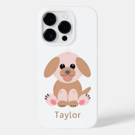 Simple Puppy Dog Cartoon Pastel op maat Case-Mate iPhone 14 Pro Hoesje