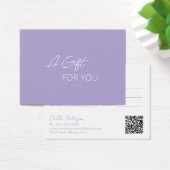 Simple Purple Élégant Certificat cadeau moderne (Bureau)