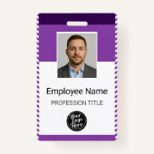 Simple Purple Professional Identification Badge (Devant)
