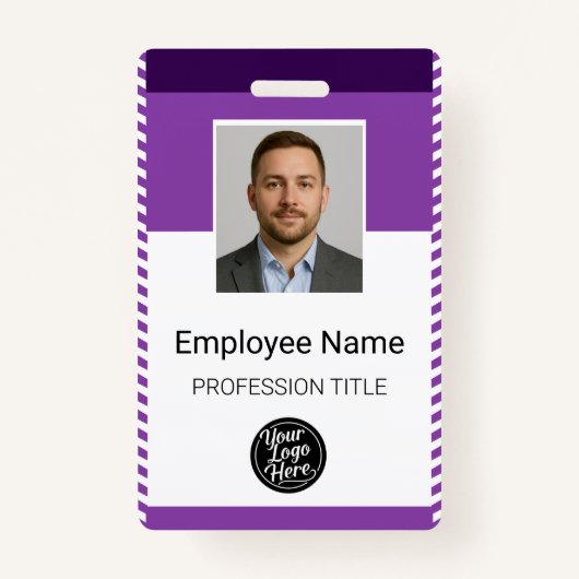 Simple Purple Professional Identification Badge (Devant)