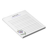  Simple Purple Wildflower Lined From The Desk Of Notitieblok (Schuin)