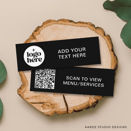 Simple QR Code Business Logo Mini Visitekaartje