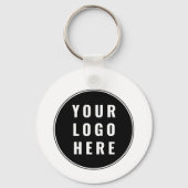 Simple QR Code Business Logo Modern Sleutelhanger (Voorkant)
