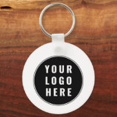 Simple QR Code Business Logo Modern Sleutelhanger (Voorkant)