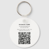 Simple QR Code Business Logo Modern Sleutelhanger (Achterkant)