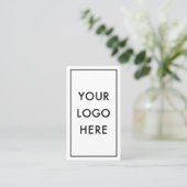 Simple QR Code Logo Border Frame Vertical Visitekaartje (Staand voorkant)