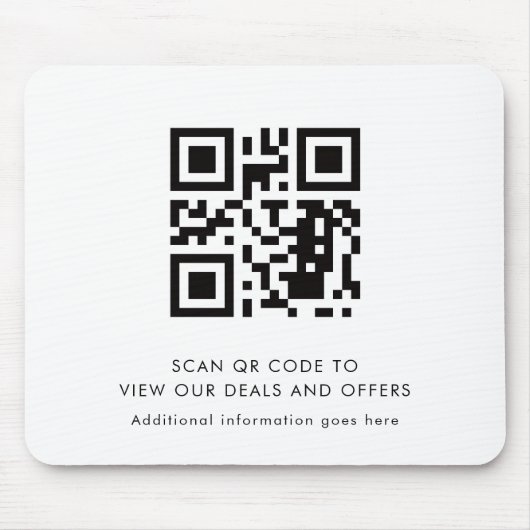 Simple QR Code Modern Business Promotional Muismat (Voorkant)