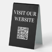 Simple QR Code Site Web Tente Style Desk Signes (Verso)
