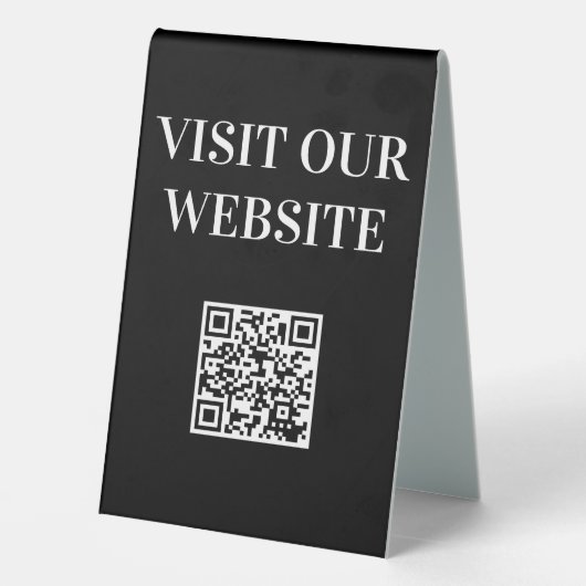 Simple QR Code Site Web Tente Style Desk Signes (Verso)