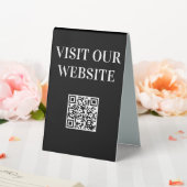 Simple QR Code Site Web Tente Style Desk Signes (In SItu (Mariage))