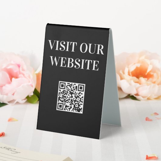 Simple QR Code Site Web Tente Style Desk Signes (In SItu (Mariage))
