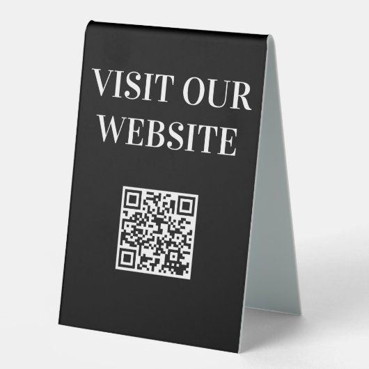 Simple QR Code Site Web Tente Style Desk Signes (Recto)