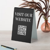 Simple QR Code Site Web Tente Style Desk Signes (En SItu (Tableau))