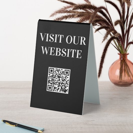 Simple QR Code Site Web Tente Style Desk Signes (En SItu (Tableau))