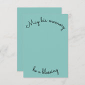 Simple Que Sa Mémoire Soit Une Bénie Carte De Symp (Devant / Derrière)