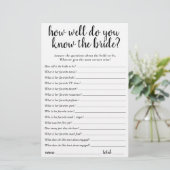 Simple qui connaît le mieux la mariée | Carte de j (Debout devant)