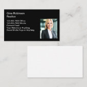Simple Realtor Photo Cartes de visite Nouveau (Devant / Derrière)