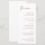 Simple réception de mariage Menu du dîner formel (Devant / Derrière)